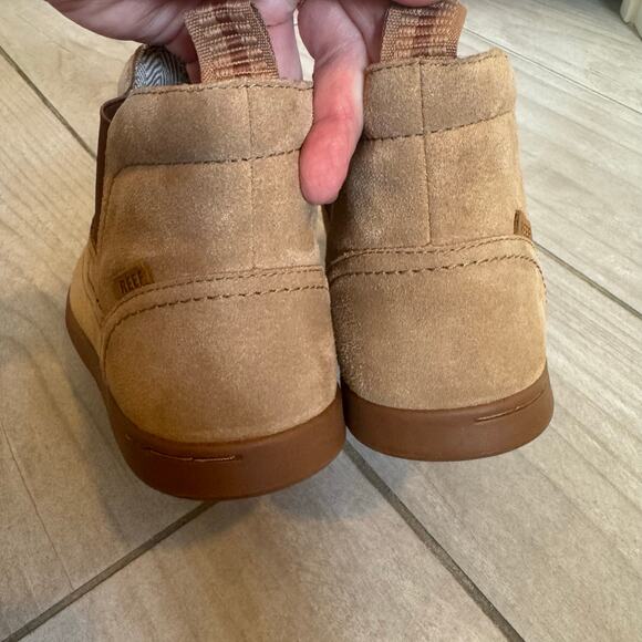 REEF Swami Suede Chelsea Tan Boots Cork Footbed Men’s Size 10 - Picture 9 of 15